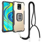 For Xiaomi Redmi Note 9S / Note 9 Pro Aluminum Alloy + TPU Phone Case with Lanyard(Gold) - 1