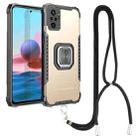 For Xiaomi Redmi Note 10 4G / Note 10S Aluminum Alloy + TPU Phone Case with Lanyard(Gold) - 1