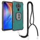 For Tecno Spark 6 Aluminum Alloy + TPU Phone Case with Lanyard(Green) - 1