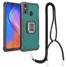 For Tecno Spark 6 Go Aluminum Alloy + TPU Phone Case with Lanyard(Green) - 1