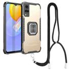 For vivo Y51 2020 / Y31 Aluminum Alloy + TPU Phone Case with Lanyard(Gold) - 1