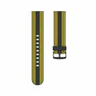 20mm Stripe Silicone Watch Band(Black Yellow) - 2