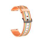 22mm Stripe Silicone Watch Band(Orange) - 1