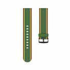 22mm Stripe Silicone Watch Band(Army Green) - 2