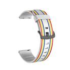 22mm Stripe Silicone Watch Band(White) - 1