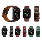 For Apple Watch Ultra 49mm / Series 8&7 45mm / SE 2&6&SE&5&4 44mm / 3&2&1 42mm Cowhide Crocodile Texture Strap Watch Band(Black) - 7