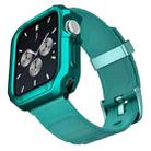 Silicone Watch Band + Watch Case Set For Apple Watch Series 7 41mm(Green) - 1