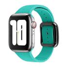 Black Buckle Silicone Watch Band For Apple Watch Series 8&7 41mm / SE 2&6&SE&5&4 40mm / 3&2&1 38mm(Grass Green) - 1