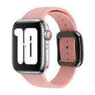 Black Buckle Silicone Watch Band For Apple Watch Series 8&7 41mm / SE 2&6&SE&5&4 40mm / 3&2&1 38mm(Retro Rose) - 1