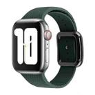 Black Buckle Silicone Watch Band For Apple Watch Series 8&7 41mm / SE 2&6&SE&5&4 40mm / 3&2&1 38mm(Olive Green) - 1