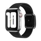 Black Buckle Silicone Watch Band For Apple Watch Series 8&7 41mm / SE 2&6&SE&5&4 40mm / 3&2&1 38mm(Black) - 1