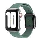 Black Buckle Silicone Watch Band For Apple Watch Series 8&7 41mm / SE 2&6&SE&5&4 40mm / 3&2&1 38mm(Pine Needle Green) - 1