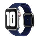 Black Buckle Silicone Watch Band For Apple Watch Series 8&7 41mm / SE 2&6&SE&5&4 40mm / 3&2&1 38mm(Midnight Blue) - 1