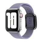 Black Buckle Silicone Watch Band For Apple Watch Series 8&7 41mm / SE 2&6&SE&5&4 40mm / 3&2&1 38mm(Lavender Grey) - 1