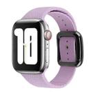 Black Buckle Silicone Watch Band For Apple Watch Series 8&7 41mm / SE 2&6&SE&5&4 40mm / 3&2&1 38mm(Lavender Purple) - 1
