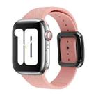 Black Buckle Silicone Watch Band For Apple Watch Ultra 49mm / Series 8&7 45mm / SE 2&6&SE&5&4 44mm / 3&2&1 42mm(Retro Rose) - 1