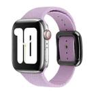 Black Buckle Silicone Watch Band For Apple Watch Ultra 49mm / Series 8&7 45mm / SE 2&6&SE&5&4 44mm / 3&2&1 42mm(Lavender Purple) - 1