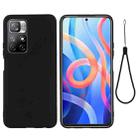 For Xiaomi Redmi Note 11 5G China / Note 11T 5G / Poco M4 Pro 5G Liquid Silicone Phone Case(Black) - 1