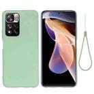 For Xiaomi Redmi Note 11 Pro China / Note 11 Pro+ Liquid Silicone Phone Case(Green) - 1