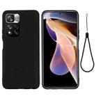 For Xiaomi Redmi Note 11 Pro China / Note 11 Pro+ Liquid Silicone Phone Case(Black) - 1