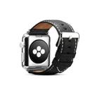 For Apple Watch Series 7 45mm / 6 & SE & 5 & 4 44mm / 3 & 2 & 1 42mm Environmental Protection Genuine Leather Watch Band Watch Band(Black) - 3