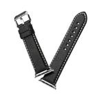 For Apple Watch Series 7 45mm / 6 & SE & 5 & 4 44mm / 3 & 2 & 1 42mm Environmental Protection Genuine Leather Watch Band Watch Band(Black) - 4