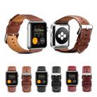 For Apple Watch Series 7 45mm / 6 & SE & 5 & 4 44mm / 3 & 2 & 1 42mm Environmental Protection Genuine Leather Watch Band Watch Band(Black) - 7