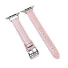 14mm Cowhide Leather Watch Band For Apple Watch Series 7 41mm/6&SE&5&4 40mm/3&2&1 38mm(Pink) - 1