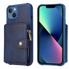 For iPhone 13 Zipper Shockproof Protective Phone Case(Blue) - 1