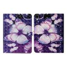 3D Colored Drawing Horizontal Flip Leather Tablet Case For iPad mini 6(Purple Butterfly) - 1