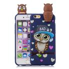 For iPhone 6 Plus Shockproof Cartoon TPU Protective Case(Blue Owl) - 1