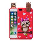 For iPhone 7 Plus / 8 Plus Shockproof Cartoon TPU Protective Case(Red Owl) - 1