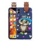 For iPhone XR Shockproof Cartoon TPU Protective Case(Blue Owl) - 1