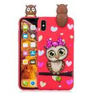 For iPhone XS Max Shockproof Cartoon TPU Protective Case(Red Owl) - 1