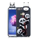 For Huawei Enjoy 7s Shockproof Cartoon TPU Protective Case(Three Pandas) - 1