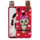 For Huawei P Smart 2019 Shockproof Cartoon TPU Protective Case(Red Owl) - 1