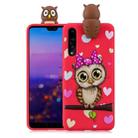 For Huawei P20 Shockproof Cartoon TPU Protective Case(Red Owl) - 1