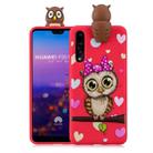 For Huawei P20 Pro Shockproof Cartoon TPU Protective Case(Red Owl) - 1