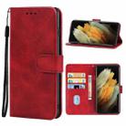 Leather Phone Case For Samsung Galaxy S21 5G(Red) - 1
