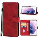 Leather Phone Case For Samsung Galaxy S21+ 5G(Red) - 1