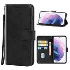 Leather Phone Case For Samsung Galaxy S21+ 5G(Black) - 1