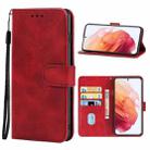 Leather Phone Case For Samsung Galaxy S22 5G(Red) - 1