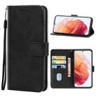 Leather Phone Case For Samsung Galaxy S22 5G(Black) - 1