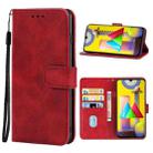 Leather Phone Case For Samsung Galaxy M31(Red) - 1