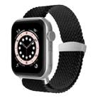 Nylon Braid Watch Band For Apple Watch Series 8&7 41mm / SE 2&6&SE&5&4 40mm / 3&2&1 38mm(Black) - 1