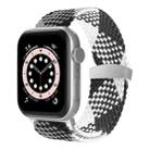 Nylon Braid Watch Band For Apple Watch Ultra 49mm&Watch Ultra 2 49mm / Series 9&8&7 45mm / SE 3&SE 2&6&SE&5&4 44mm / 3&2&1 42mm(Black + White) - 1