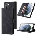 For Samsung Galaxy S22+ 5G TAOKKIM Calf Texture Leather Phone Case(Black) - 1