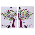 Colored Drawing Horizontal Flip Leather Tablet Case For iPad mini 6(Cat and Tree) - 1