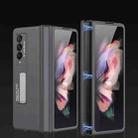 For Samsung Galaxy Z Fold3 5G GKK Magnetic Full Coverage Phone Flip Case with Holder(Grey) - 1