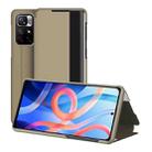 For Xiaomi Redmi Note 11 Window View Leather Phone Case(Gold) - 1